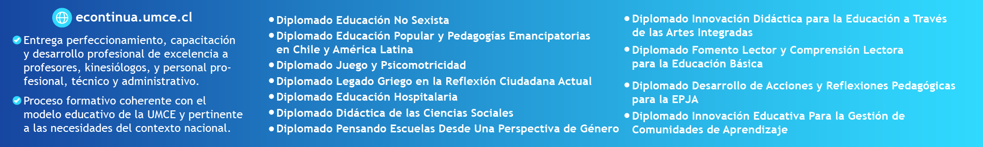 Educación continua UMCE 2024