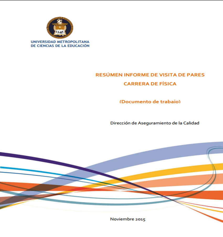 estado acredita resumen informe de pares carrera de fsica