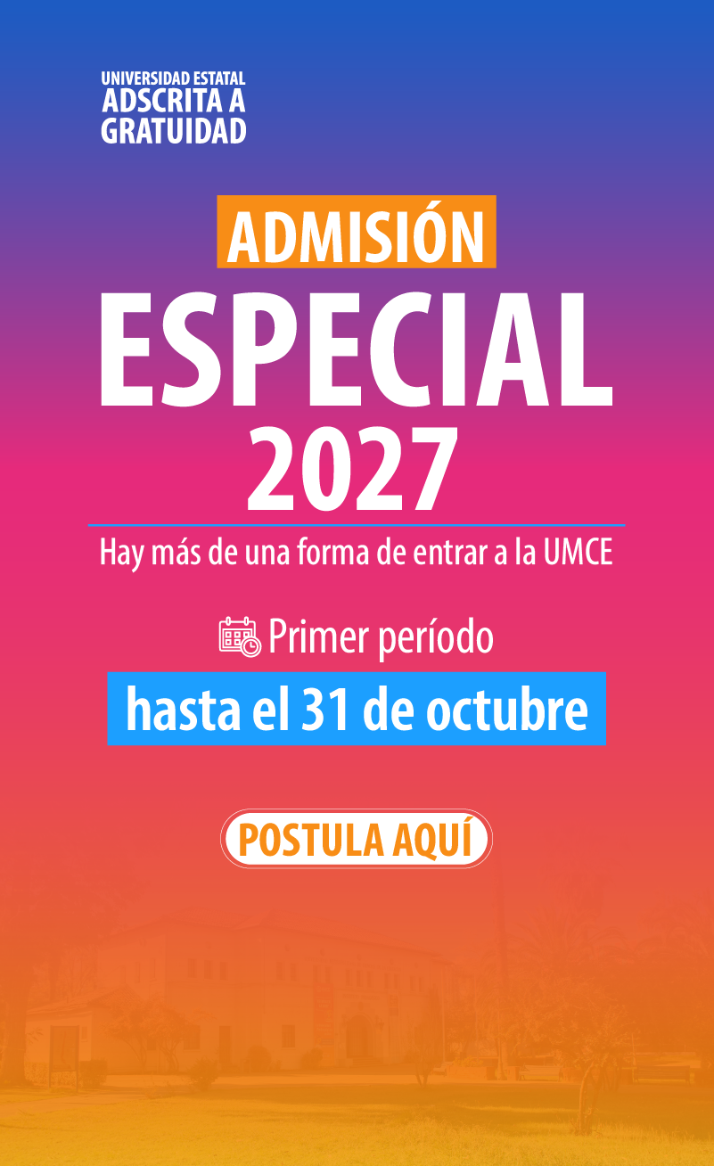 Inicio UMCE — Slide Mobile Admision Especial