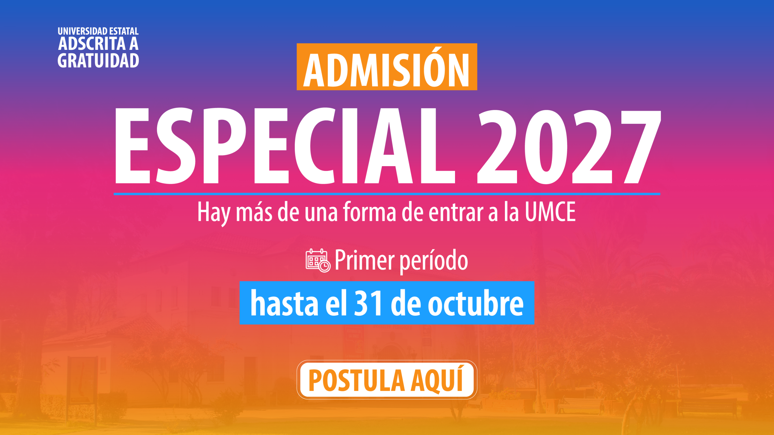 Inicio UMCE — Slide Web Admision Especial scaled