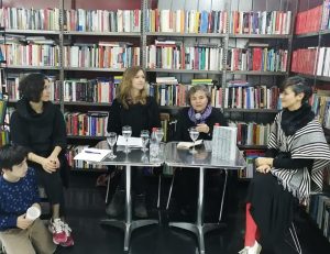 De izquierda a derecha: Soledad Pinto, Sasha Mudd, María Helena Retamal, Paula Salas