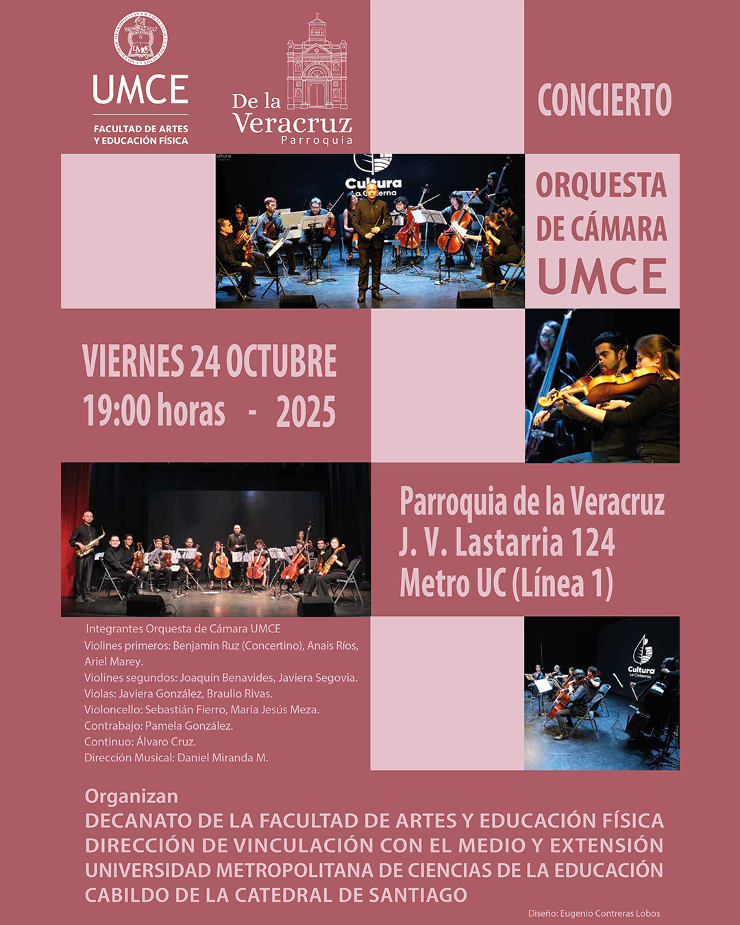 Concierto Orquesta de Cámara UMCE en Parroquia de la Veracruz
