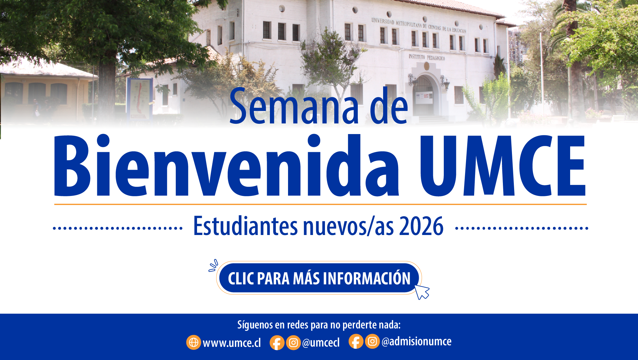 Slide Web Bienvenida UMCE