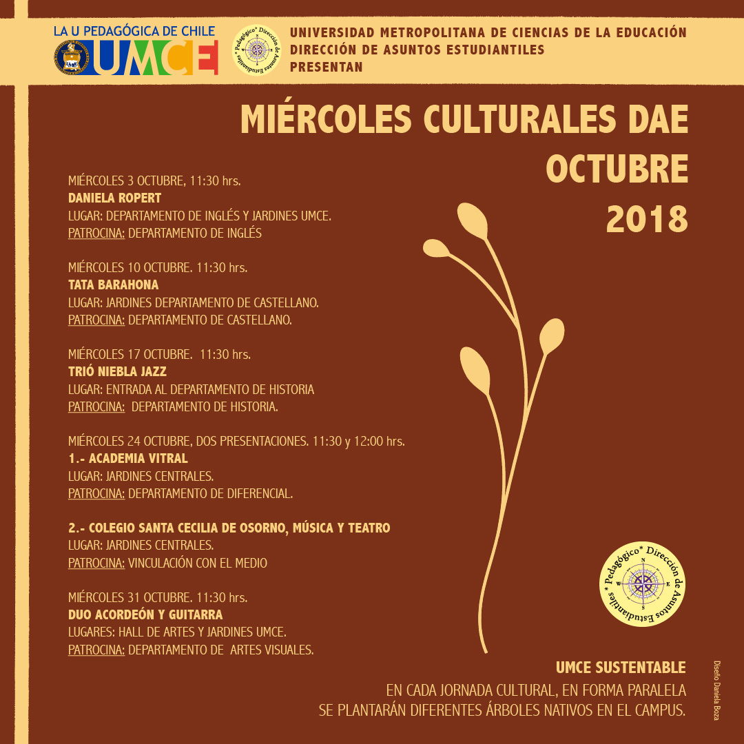 UMCE &mdash; DAE MIERCOLES CUTURALOCTUBRE.2018WEB. redsocial 0e3
