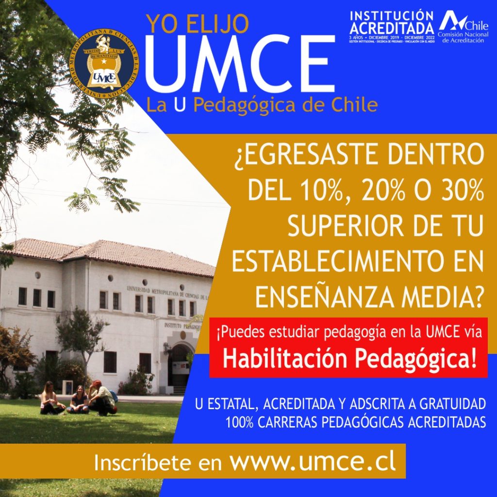 UMCE llama a jóvenes con buen desempeño escolar en enseñanza media a ingresar vía habilitación pedagógica ec70d63452f15ed65051b106ae1cb2b7 77c