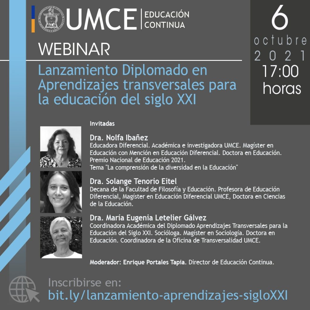 Con participación de Dra. Nolfa Ibáñez, Premio Nacional de Educación 2021, presentarán Diplomado en Transversalidad 9691a5b021752577710a332a46a30f63 721