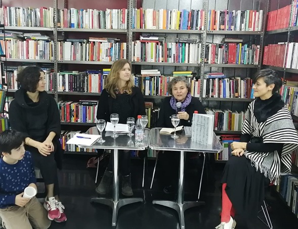 De izquierda a derecha: Soledad Pinto, Sasha Mudd, María Helena Retamal, Paula Salas