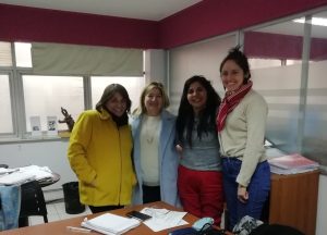 Reunión con las sostenedoras de la Municipalidad de San Bernardo junto con Nieves Hernández, Coordinadora Ejecutiva del PACE UMCE y Marcela Muñoz, Coordinadora a la Preparación en la Educación Media del PACE USM.