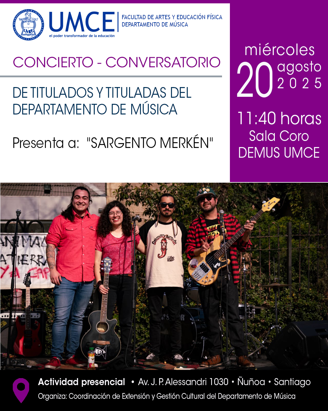 Conversatorio – Concierto : Sargento Merkén