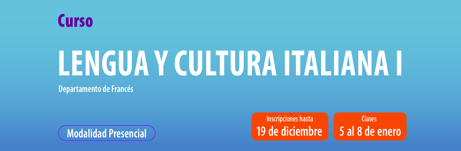 23 Lengua y Cultura Italiana I