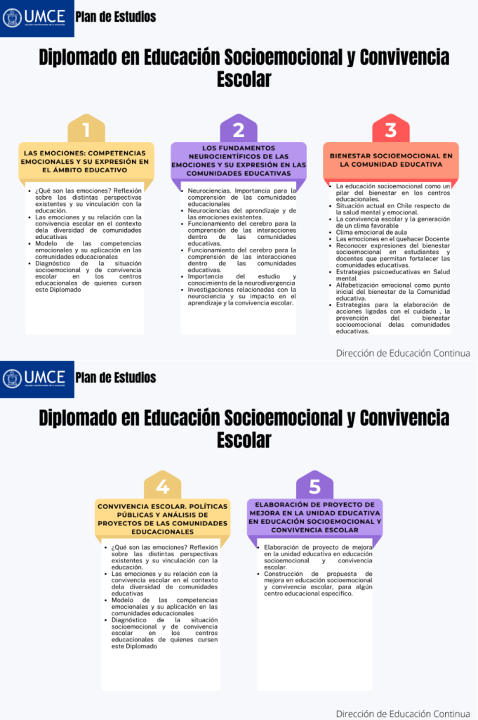Plan de estudios Diplomado en Educación Socioemocional y Convivencia Escolar