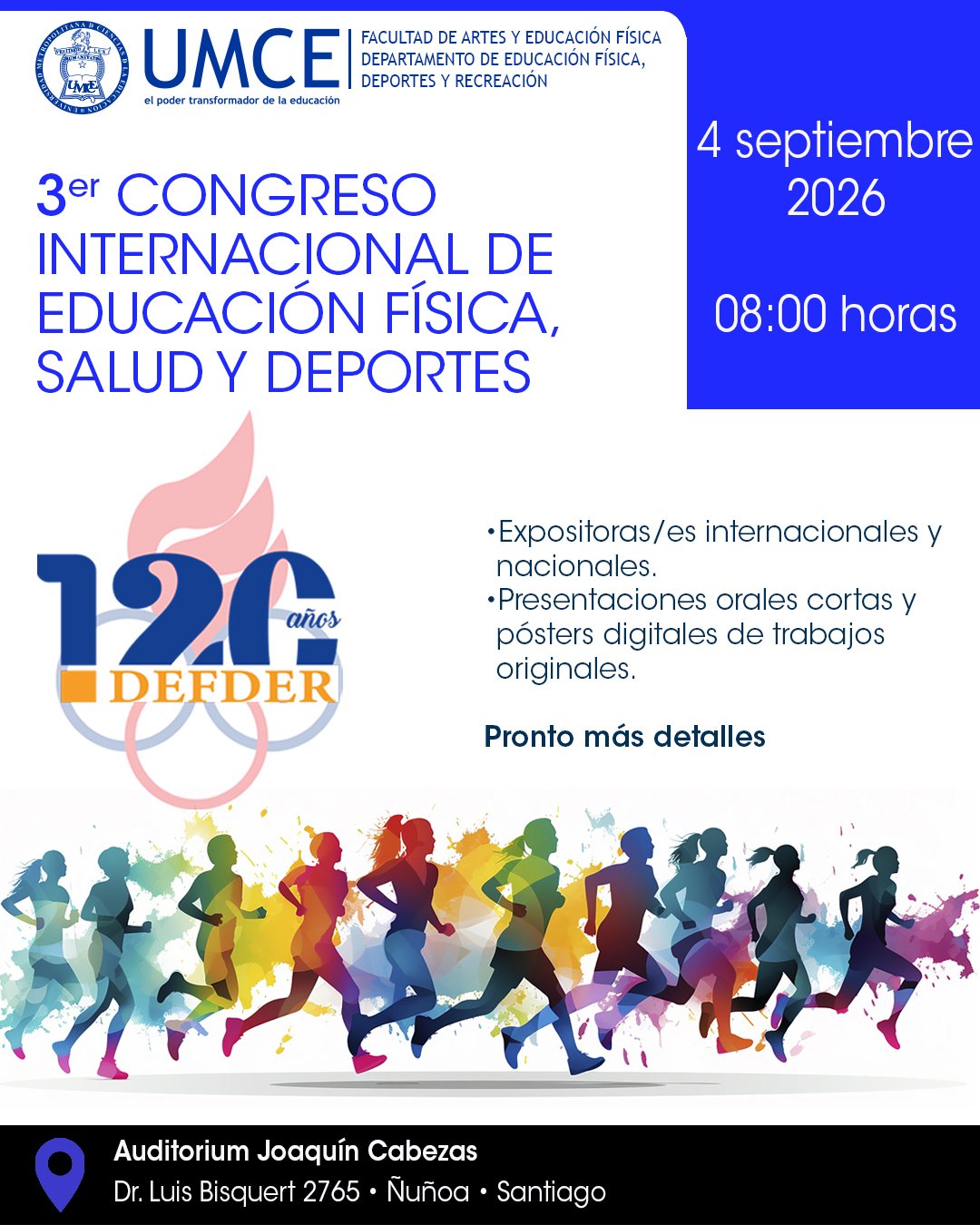 3º Congreso Internacional de Educación Física, Salud y Deportes UMCE