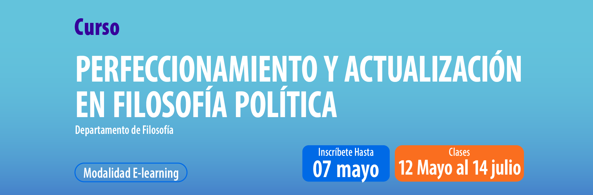 Curso Perfeccionamiento y Actualización en Filosofía Política Slide