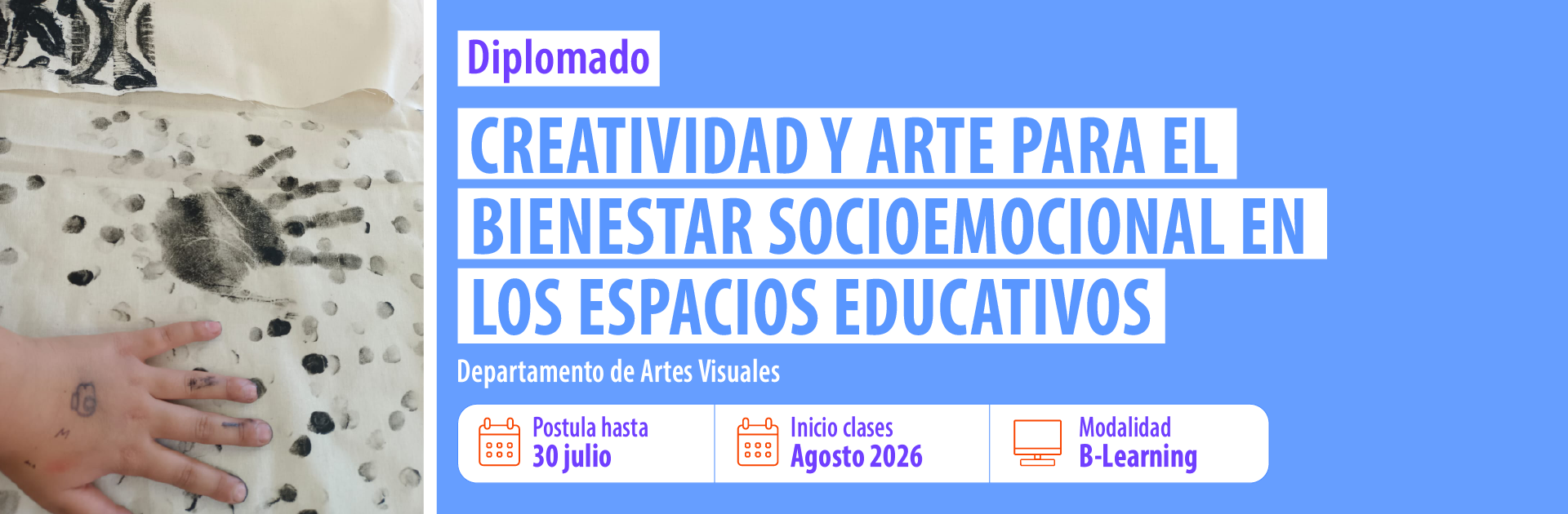 2 Banner Diplomado Creatividad y Arte para el bienestar socioemocional en los espacios educativos