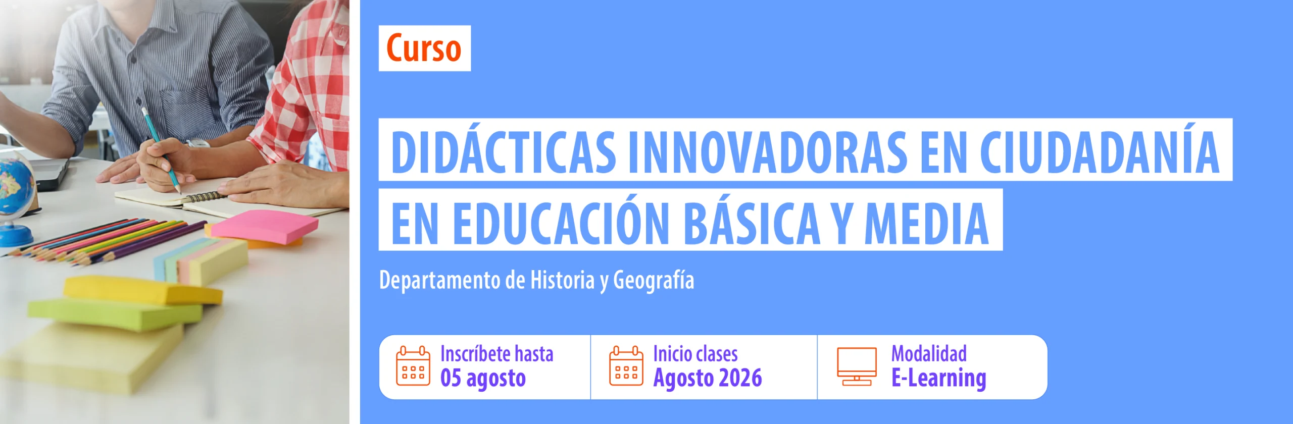 4 Banner Curso Didácticas innovadoras en ciudadanía en educación básica y media