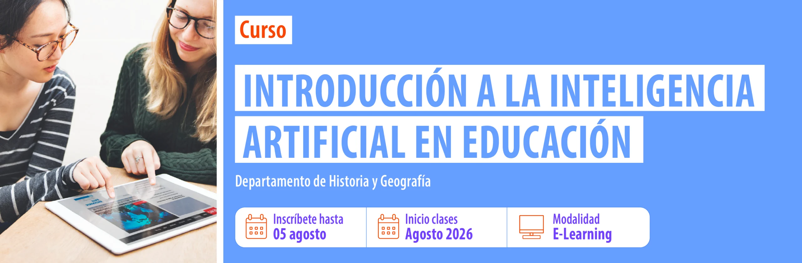 5 Banner Curso Introducción a la Inteligencia Artificial en Educación