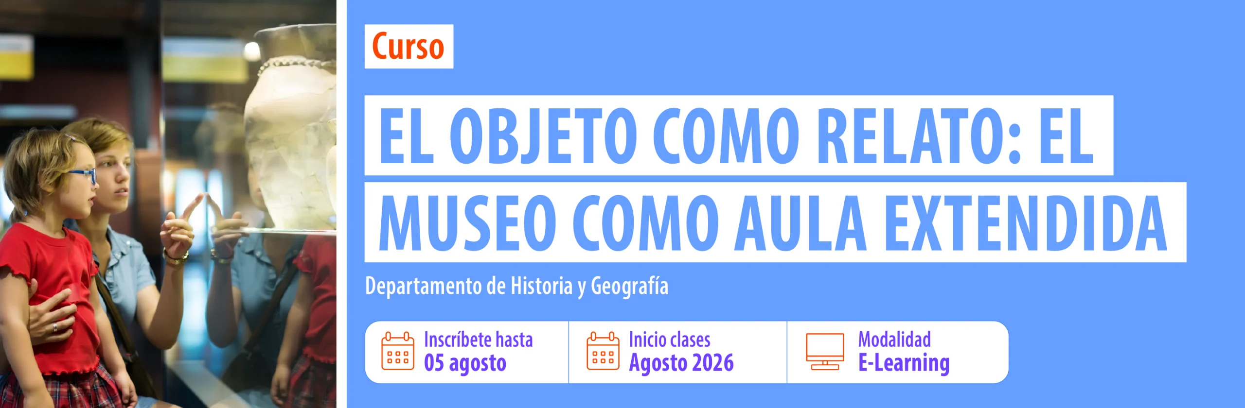 9 Banner Curso El objeto como relato El museo como aula extendida