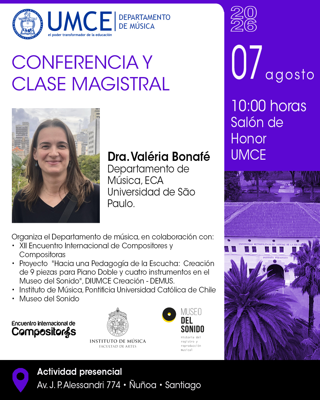 Conferencia y clase magistral - Proyecto Laboratorio de Prácticas Creativas DEMUS Conferencia y clase magistral – Proyecto Laboratorio de Prácticas Creativas DEMUS
