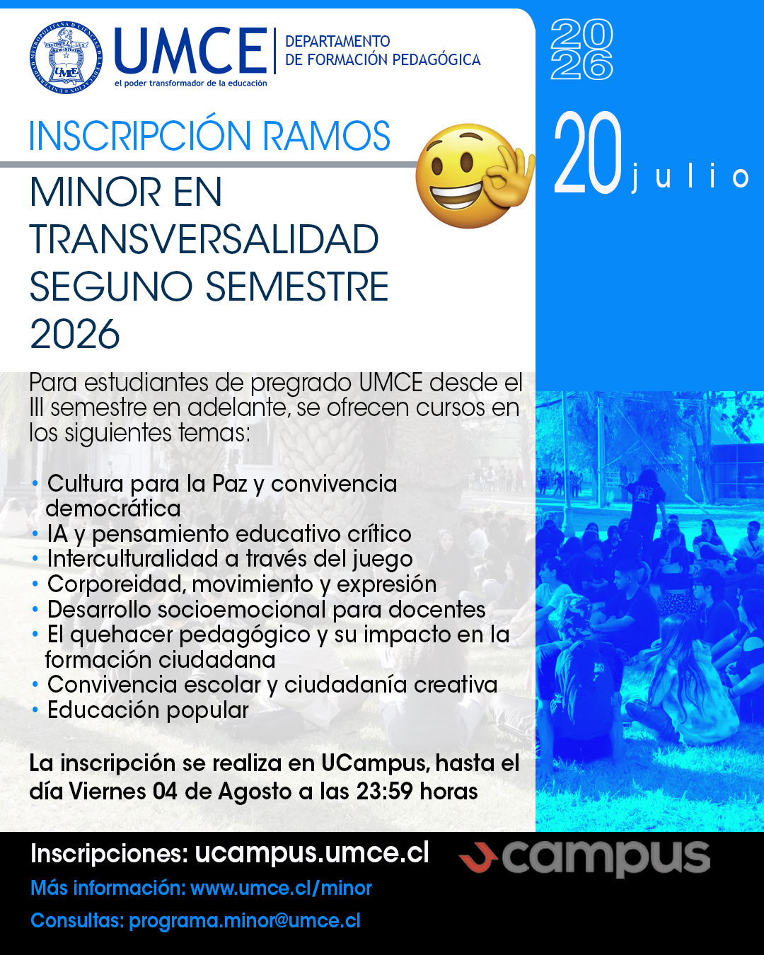 Cursos Minor II Semestre 2026 Cursos Minor II Semestre 2026