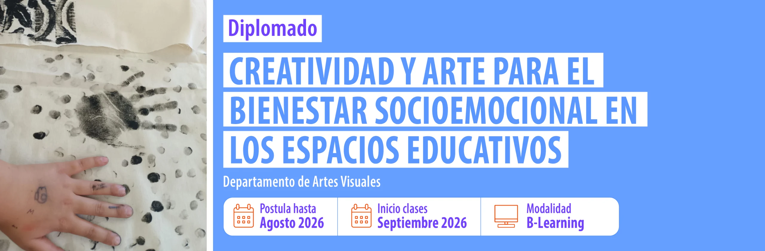 2 Banner Diplomado Creatividad y Arte para el bienestar socioemocional en los espacios educativos