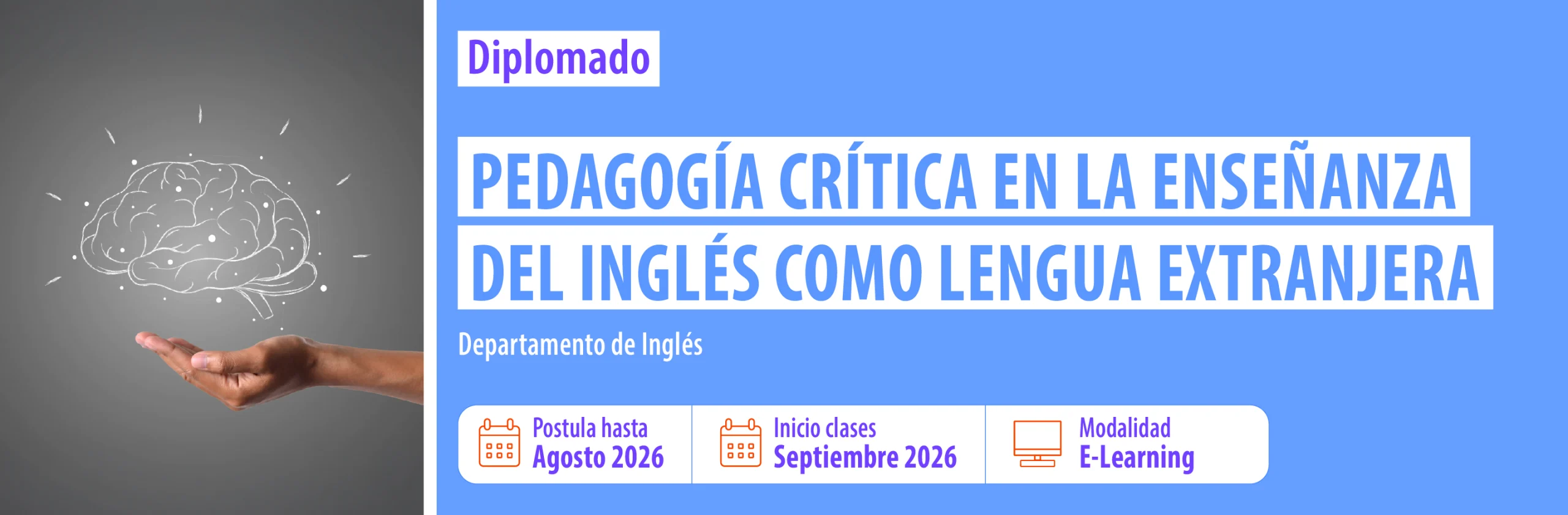4 Banner Diplomado Pedagogía Crítica en la enseñanza del Inglés como lengua extranjera