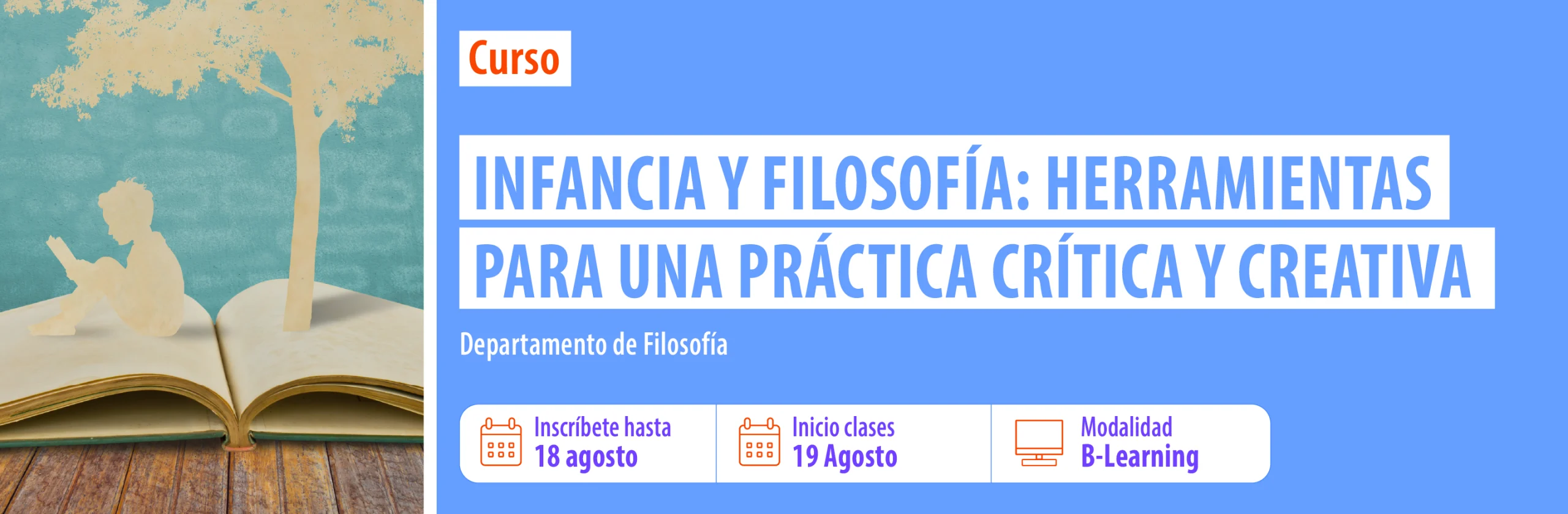 8 Banner Curso Infancia y filosofía herramientas para una práctica crítica y creativa
