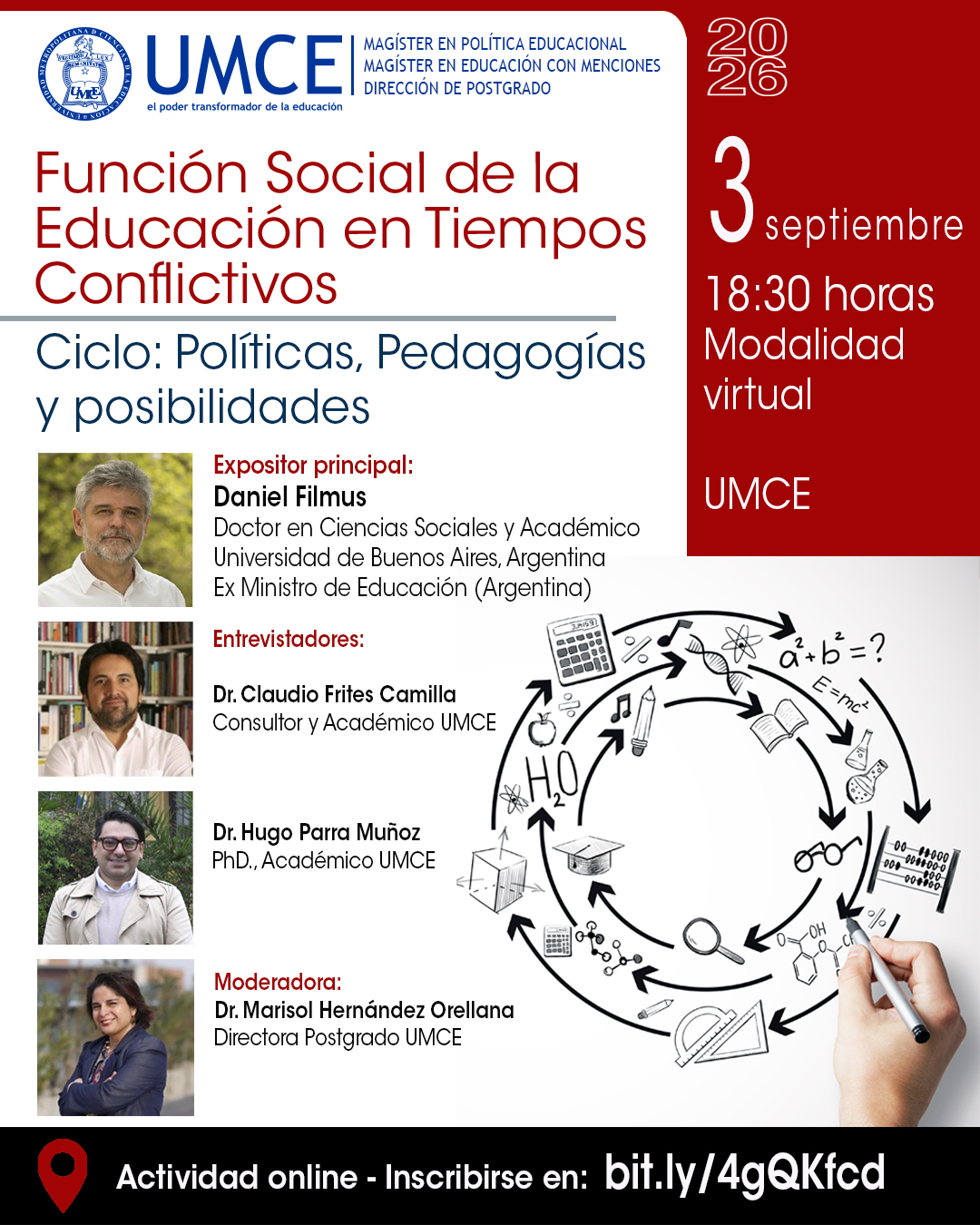Conferencia: Función Social de la Educación en Tiempos Conflictivos